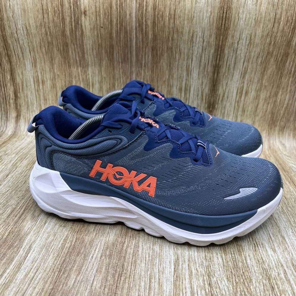Hoka One One Gaviota 6 Running Shoes Men's 10.5 4E Extra Wide Blue 1171936 MLFD